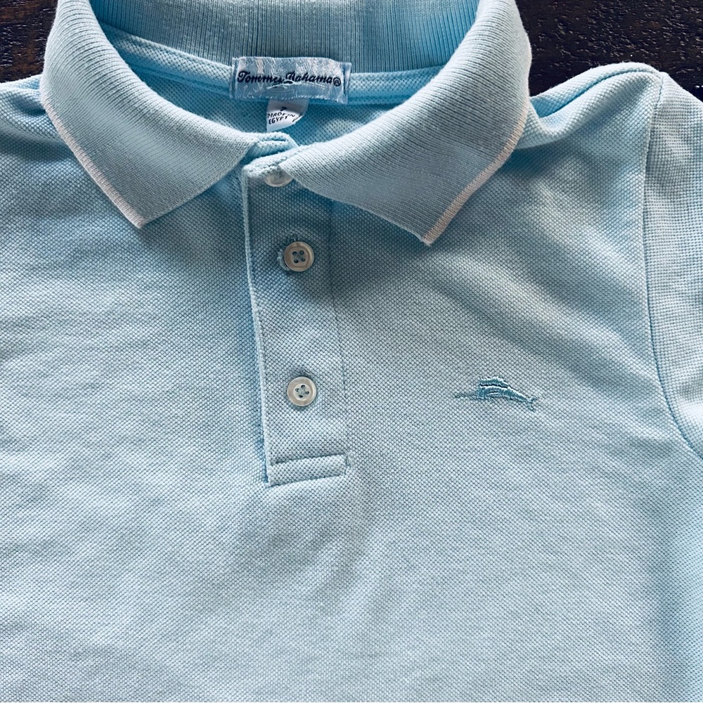 Tommy Bahama Blue Polo Shirt Relaxed Fit - Picture 3 of 6